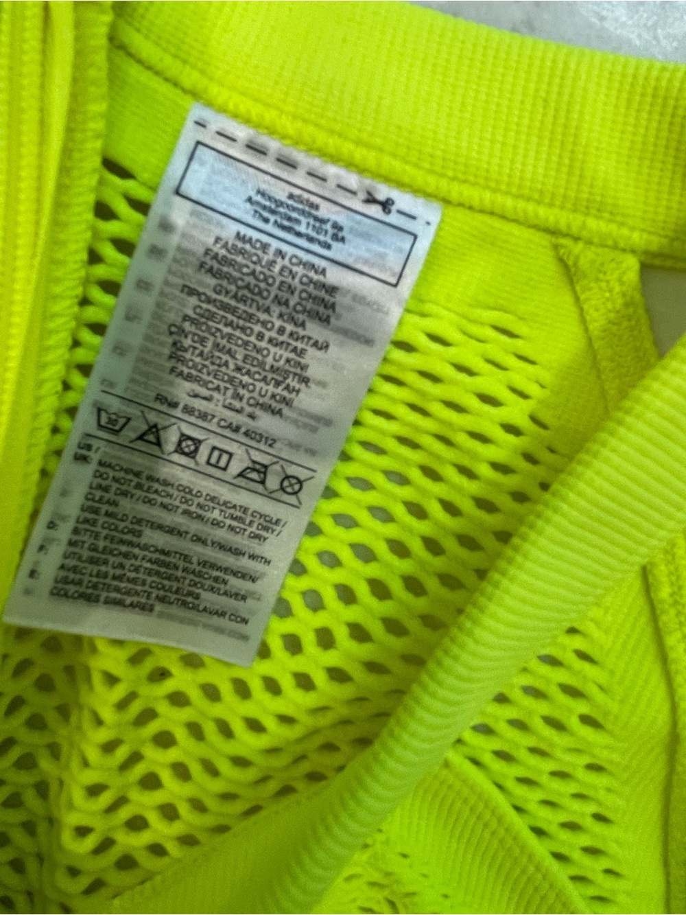 Beyonce Adidas X IVY PARK Neon Yellow Mesh-Panel Halter Jumpsuit size XL - Picture 13 of 15